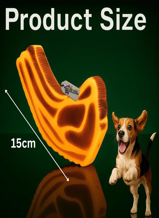 Western Era Meat Slice Dog Squeaky Toy | Realistic Steak Design for Dogs | Soft Chewable & Durable Material | Built-In Squeaker for Interactive Play | Pet Entertainment Chew Toy for Indoor Outdoor Fun - Image 3